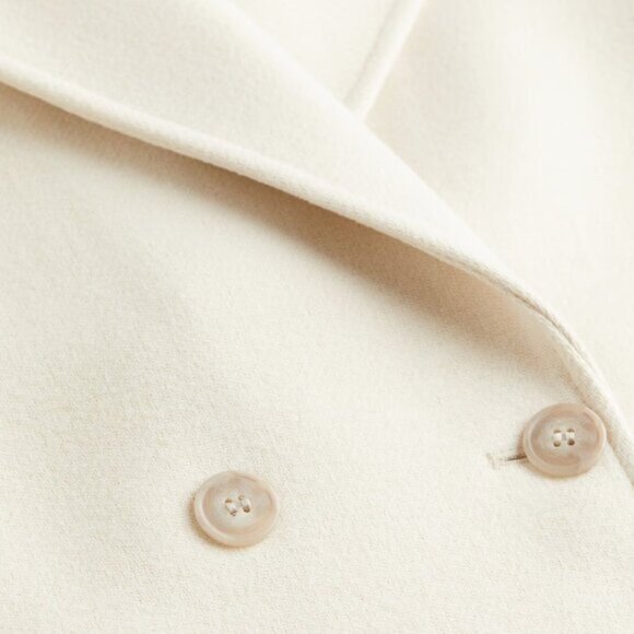 NEW H&M Women's Double-breasted Jacket Cream - Picture 7 of 7